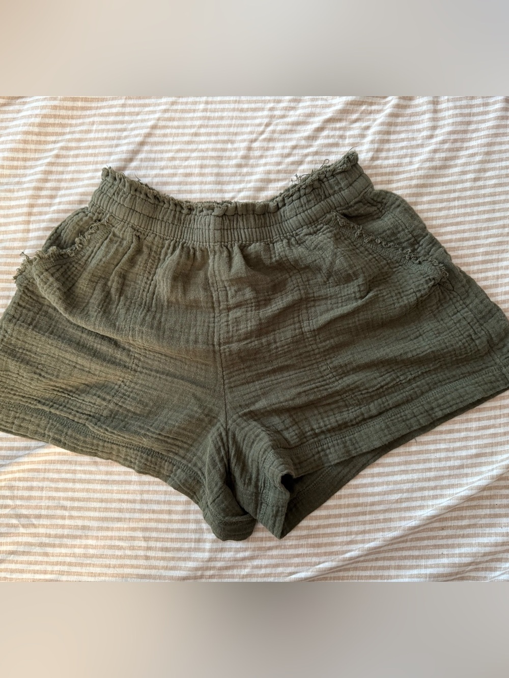 Women's Aerie Olive Green Gauze Lounge Shorts Small